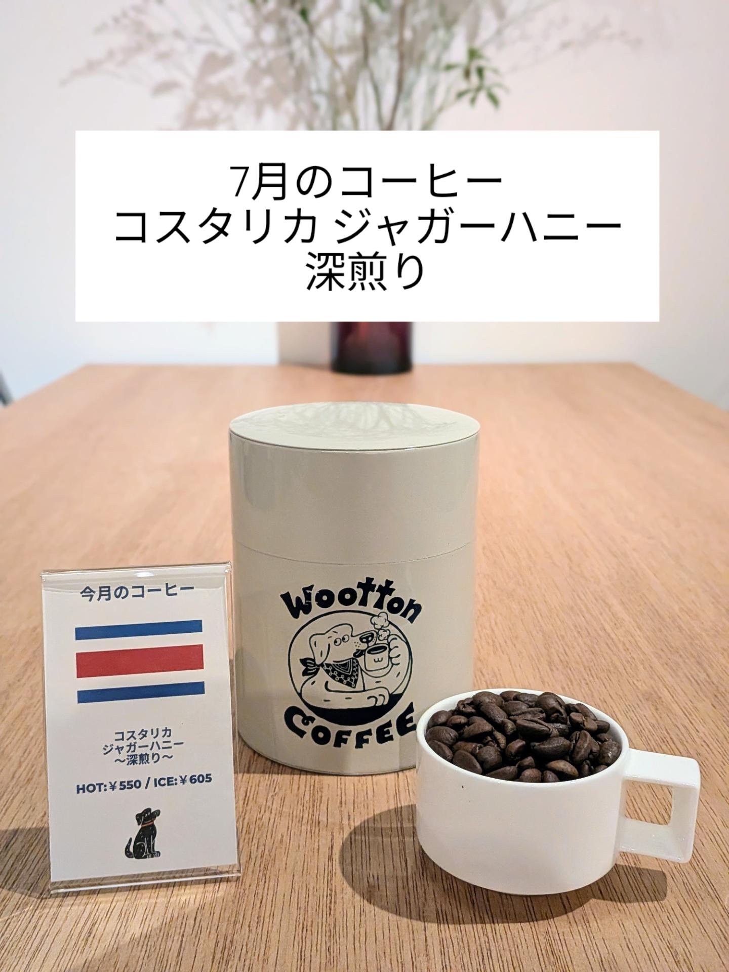 【7月】今月のコーヒー(コスタリカ)のお知らせ